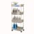 Utility Cart Organizer with Wheels, Mobile Shelving Unit for Kitchen, Bathroom, Laundry, Narrow Spaces, Rolling Storage Rack, 3-Tier Design, Easy Assembly