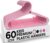 Utopia Home Kids Hangers 60 Pack – 11 Inch Plastic Baby Hangers for Closet – Childrens Hanger for Clothes & Infant Hanger for Closet – Non-Slip Shoulder Grooves, Strap Hooks & Pants Bar (Baby Pink)