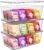 Utopia Home Tea Bag Organizer Set with Lids – 3 Pack Stackable Clear Plastic Storage Bins for Pantry, Cabinet & Fridge – Ideal for Tea, Snacks & Spice Organization
