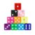 uxcell 100Pcs Acrylic Dice, 19mm/0.75″ Translucent D6 Dice, 6 Sided Square Rounded Edge for Board Table Games Birthday Theme Party Supply, 10 Colors