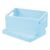 uxcell 2Pcs Small Plastic Storage Baskets, 6.5 x 4.8 x 2.9 Stackable Foldable Storage Bins with Handles Collapsible Crates for Home Office Shelves Closet Books Organizing, Light Blue