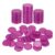 uxcell 50Pcs 0.8 Inch Plastic Poker Chips, Mini Bingo Chips Learning Counters Counting Counters Disks Markers Opaque Game Tokens for Game Play Math Counting, Rose Red