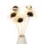 uxcell 5Pcs Flower Scent Diffuser Sticks, 9.4 Inch Natural Oil Aroma Reed Diffuser Stick with Aromatherapy Sun Flowers Decoration for Home Bathroom Meeting Room, White