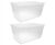 UZCBETR 2‑Pack 90Qt Clear Plastic Storage Bin, White Snap Lid
