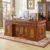 UZZUR Large Solid Wood Executive Desk Hand-Carved Antique Design