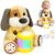 V-Opitos Baby Toys 6-12 Months, Stuffed Dog with Light Up Musical Drum
