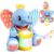 V-Opitos Baby Toys 6-12 Months, Stuffed Elephant with Light Up Musical Drum