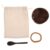 Vaguelly Natural Coconut Shell Facial Mask Mixing Bowl with Spoon for Travel Spa Kits and Home Skincare, Portable Mud Mask Applicator with Smooth Interior and Optimal Portion Control