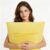 VAJOOCLL Sensory Pillow with 3D Textured Bumps – Calming Cushion for Stress Relief, Travel & Home Use (Yellow)
