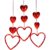 Valentines Day Window Lights, Battery Powered Heart Shaped Silhouette Lights, Suction Cup LED Decorations for Wedding, Engagement and Anniversary, Red Window Decor for Indoor Use