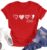 Valentines Shirt for Womens Cute Love Heart T-Shirts Casual Short Sleeve XOXO Graphic Tees Tops