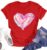 Valentines Shirt for Womens Cute Love Heart T-Shirts Casual Short Sleeve XOXO Graphic Tees Tops