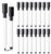 ValueBargain 16 Pcs Dry Erase Markers with Eraser Cap, Mini Dry Erase Markers Black Whiteboard Marker for School, Office & Home Supplies