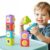 Vamotto Baby Toys Busy Stack-Up Activity Cube, 12-in-1 Sensory Stacking Puzzle for Toddlers 0-2 Years, Educational Montessori Toy for Airplane & Car Travel (4 X Stack-Up Activity Cube)