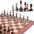 VAMSLOVE Chess Set Large 16”/42cm Folding Wooden Board with Deluxe Weighted Acrylic Chess Pieces – 3.5″ King with Storage Slots for Adults House Warming Retirement Gift