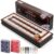 VAMSLOVE Upgraded Wooden 4-Track Cribbage Board Game Magnetic Scoreboard with Large Slots for Storing 2 Playing Cards and 12 Metal Pegs, Travel Family Game Night (Instruction Included)