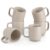 vancasso 16 oz Coffee Mugs Set of 6, Large Ceramic Mug with Handle, Unique Glaze Coffee Cups for Latte, Cappuccino & Hot Cocoa, Dishwasher & Microwave Safe, Gray, Series PLAYA