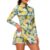 Vanideaoty Lemon Long Sleeve Tennis Dress with Shorts Mini Golf Dresses