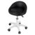 Vanity Stool with Wheels, 360 Degree Rotating Rolling Stool, Ergonomic Swivel Nail Tech Chair with Adjustable Height, Ultra-Quiet Wheels Padded Faux Leather Cushion for Salon Office Tattoo Use Black