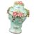 Vanity Tabletop Jewelry Box with Floral Vase Shaped Design, Hinged Lid Trinket Box for Decorative Storage Display Decorative Jewelry Floral Trinket Lidded Organizer Vanity Tabletop Dresser Desk Holder