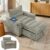 VANOMi Convertible 3-in-1 Sleeper Chair Sofa Bed, USB Ports, Chenille Gray