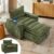 VANOMi Convertible 3-in-1 Sleeper Chair Sofa Bed, USB Ports, Chenille Green