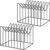 Vanulee 2 Sets File Organizer for Desk,File Sorter Organizer,File Folder Holder/Rack/Stand,Desktop Record/Clipboard Holder,8 Sections Storage,Anti-Scratch/Rusty,Metal Stable Holder,Black