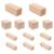 VANZACK 12pcs Unfinished Basswood Carving Blocks for Wood Crafting, Smooth Surface and Resistant to Splitting, Small Cube Shape for Special Events and Painting, for Beginners and Experts