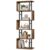 VASAGLE 6-Tier Bookshelf, S-Shaped Wood and Metal Bookcase, Tall Narrow Display Shelf, 15 x 9.4 x 61.9 in, for Living Room Storage, Rustic Brown and Matte Black, Barnet Collection ULLS172KD01