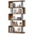 VASAGLE 6-Tier Bookshelf, S-Shaped Wood and Metal Bookcase, Tall Narrow Display Shelf, 23.6 x 9.4 x 62.6 in, for Living Room Storage, Rustic Brown and Matte Black, Barnet Collection ULLS182KD01