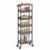 VASAGLE 6-Tier Slim Rolling Storage Cart, Narrow Kitchen Cart with Wheels, Utility Organizer, 17.9 x 8.7 x 51.7 Inch, for Bathroom Pantry, Rustic Brown and Matte Black, Dacey Collection ULRC039K101