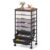 VASAGLE 8-Drawer Rolling Storage Cart, Utility Cart with Wheels and Wood Top, Craft Organizer for Office and Home, 15.6 x 11.2 x 30.1 inch, Black, BENCO Collection ULRC006B101