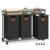 VASAGLE Laundry Sorter, Laundry Hamper with Wheels, 39.6 Gal. (150 L) Portable Rolling Cart Baskets with Shelf, 3 Removable Liners and 6 Labels, Ink Black and Chestnut Brown UBLH103BH01