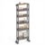 VASAGLE Slim Storage Cart, 6-Tier Rolling Utility Cart, Skinny Shelf for Kitchen Pantry, Narrow Bathroom Organizer, 17.9 x 5.9 x 51.7 inch, Rustic Brown and Matte Black, Dacey Collection ULRC038K101