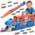 VATOS Toddler Truck Toy – Ejection Folding Dinosaur Track, Portable Truck Car with 8 Race Cars, Best Gift Toy Cars Set for Toddlers 3 4 5 6 7 Years Old