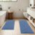 Vaukki Bathroom Rug Set 2 Pieces, Non Slip Bath Mat for Floor, Soft Machine Washable Absorbent Bathroom Carpet, Plush Microfiber Bath Mats Set for Shower, Sink and Tub (Blue, 20”x32”+20”x48”)