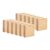 Vaveren 12 Pieces Wooden Blocks for Crafts Wood Pieces Square