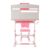 Vaxqzu Height Adjustable Desk and Chair Set for Kids Ages 3-12 Pink (Pink)