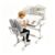 Vaxqzu Height Adjustable Kids Desk and Chair Set Ages 3-12 (Gray)