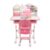 Vaxqzu Height Adjustable Kids Desk and Chair Set Ages 3-12 (Pink)