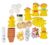 VBS Craft Set Clay Pot Chick 5 Pieces 10 cm Terracotta Styrofoam Plastic Polyester Straw Spring Craft Set DIY Decoration Easter Decoration Craft Supplies Creative Set