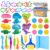 VConejo Dough Tools Play Sets for Kids, 37pcs Clay and Dough Accessories with Storage Container, Mat, Cutters, Rolling Pins, Safety Scissors, Stamps, Animal and 3D Dino Makers for Boys Girls
