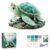 Vdaxvme Adhesive Pearls Art Set 8 Theme Designs Beaded Animal Making Set for Activity Classroom and Home Decoration Underwater Creature Bead Embroidery