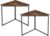 VECELO Corner Desk,Office Tables for Living Room for Small Space Triangle Computer Desk with Steel Frame Corner Shelves with Metal Frame Writing Desk for Workstation Rustic Brown 33.1″ 2 Set