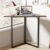 VECELO Corner Desk,Office Tables for Living Room for Small Space Triangle Computer Desk with Steel Frame Corner Shelves with Metal Frame Writing Desk for Workstation Classic Grey 31.1″