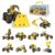 Veecafiodi 10 in 1 STEM Building Toys for Kids Ages 4-8, Educational Construction Engineering Building Kit for Boys Girls, Motorized Bulldozer Excavator Toy Set