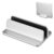 Veemoon Adjustable Aluminum Alloy Laptop Vertical Stand with Storage Organization, Premium Holder for Space-Saving Laptop Support and Book Rack, Silver Sturdy Computer Accessory