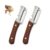 Vegetable Peeler Set of 2 | Potato Peeler | 3-in-1 Julienne Cutter with Bottle Opener | Ultra Sharp 1.5mm Stainless Steel Blade | Natural Wood Handle | Kitchen Gadgets