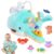 Velenyth Baby Sensory Toys 6-12 Months – Montessori Ocean Adventure Set with Soft Whale & 6 Sea Animals, Rattle, Crinkle, Squeaker & Mirror for Fine Motor Development