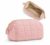 VELLEEA Makeup Bag Travel Toiletry Bag, Puffy Padded Make Up Bags for Women Makeup Organizer Case, Wide-open Pouch Purse Travel Essentials Toiletries Accessories Brushes,(pink)